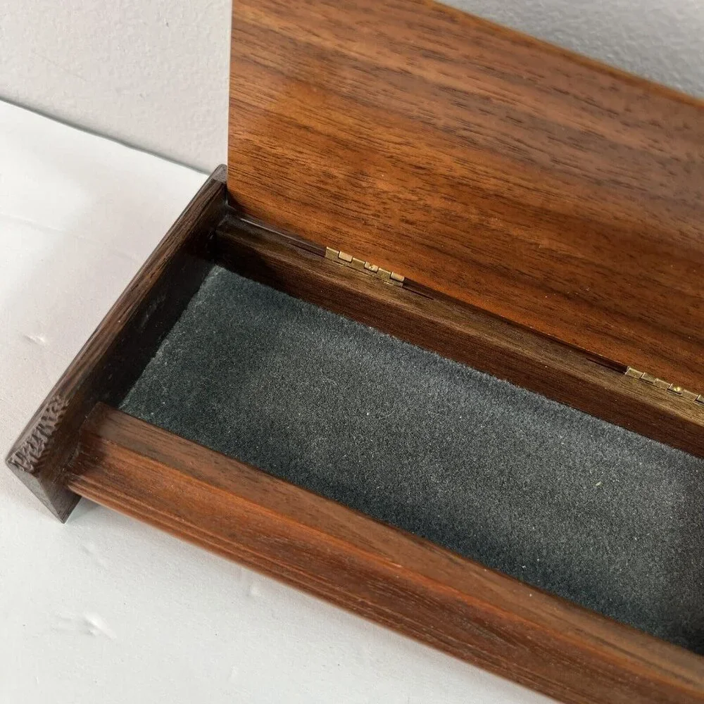 Wooden Jewelry Valet Keepsake Box Glasses Pens Treasures Desk Dresser